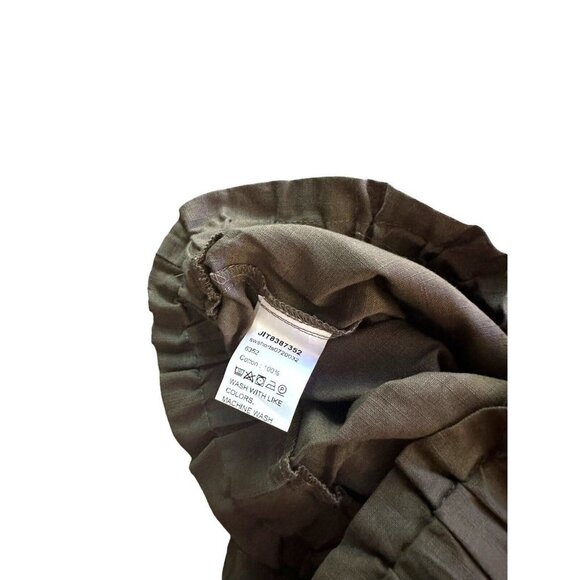 SHEIN Brown 100% Cotton High Waist Shorts Elastic Ruffle Waist Size Small - Picture 13 of 13